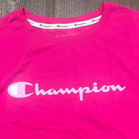 NWT Champion Hot Pink Graphic Crop Top - Size 2XL - Picture 2 of 4
